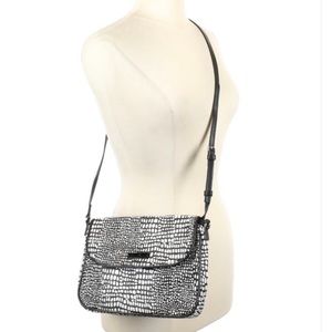 Vera Bradley | Black & White Leather Crossbody Bag